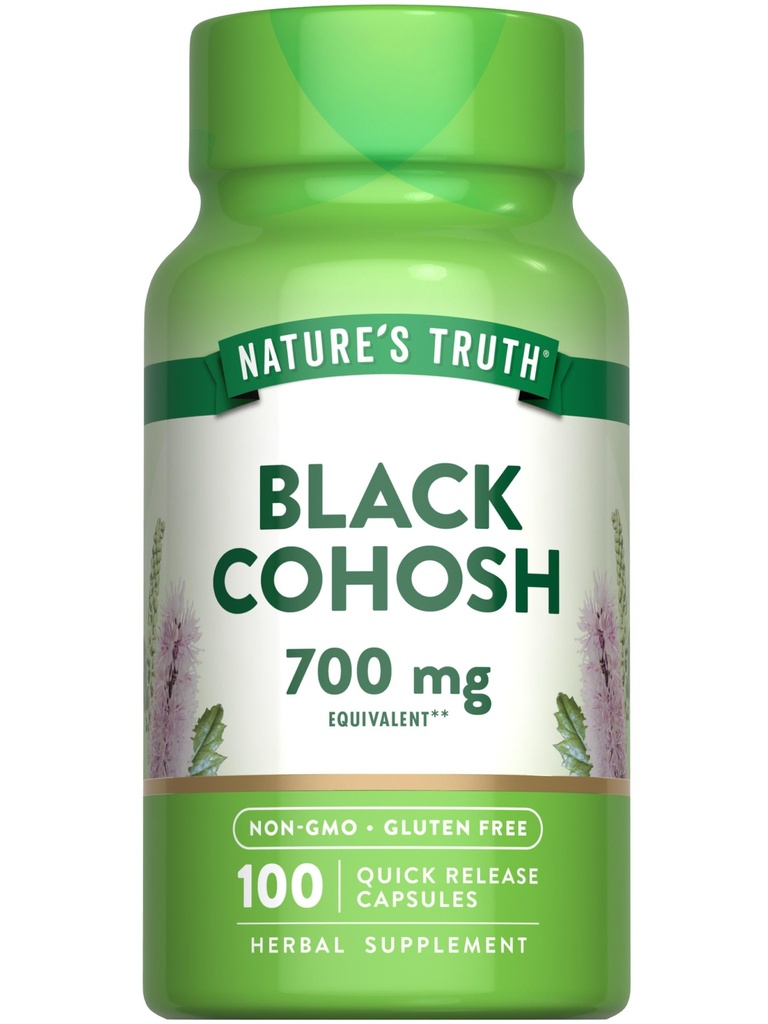 Nature's Truth Black Cohosh.100 Capsules.Extrait de racine.