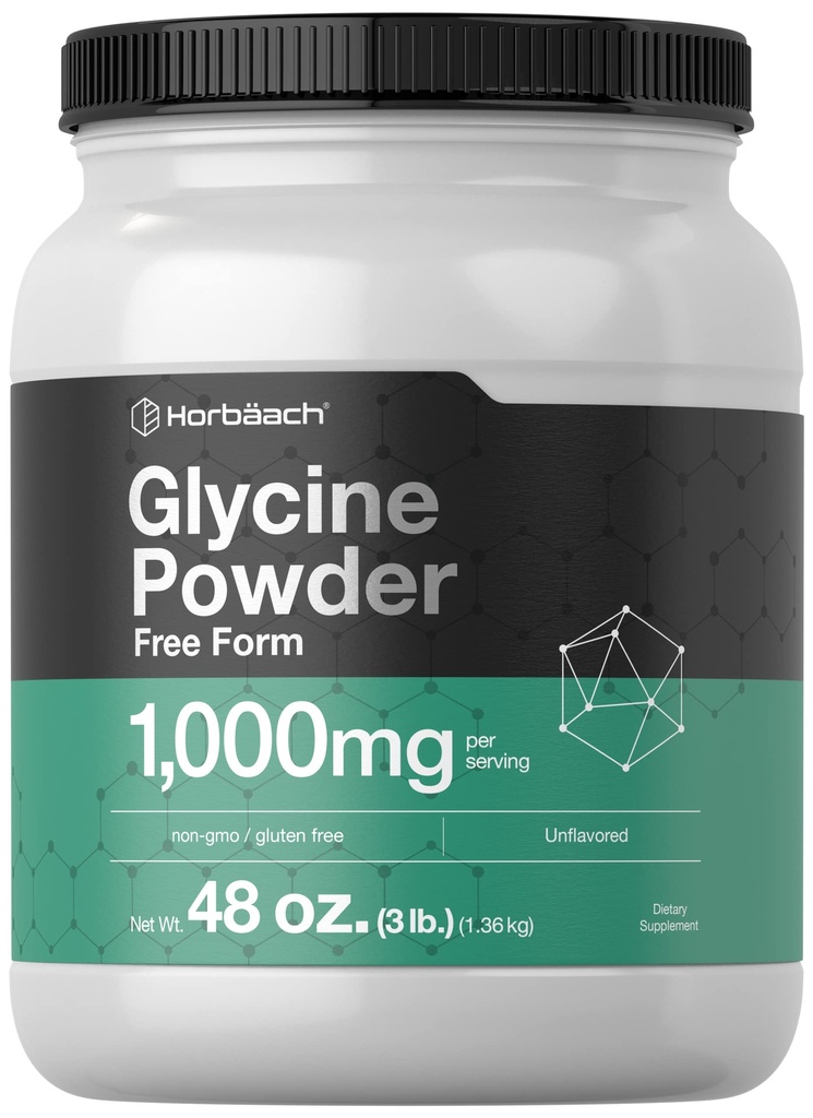Horbäach Glycine Poudre 3 lbs.com Supplément de forme libre.