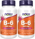 MAINTENANT suppléments, vitamine B-6 (HCl pyridoxine) 100 mg, santé cardiovasculaire*, 100 gélules (paquet de 2)