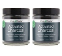 Viva Doria Aktiviertes Charcoal-Pulver, Holz abgeleitet, Lebensmittel-Grad, 1.2 Oz Glasglas Glas Glasglas (2 Packung)