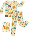 Bamboo Viscose Tout-petit Pyjama Garçons Filles Bébé 12M-8Y Pjs Sets Enfants 2pcs Snoug fit Long-Sleepwear
