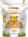 Coromega Kids Omega 3 Fish Oil Supplement, 650mg von Omega-3s, Tropical Orange + Vitamin D, 120 Single Serve Squeeze Packets