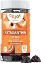 GOJOY NATURALS Astaxanthin Gummies 24mg – High Potency Antioxidant Supplement – Haut-, Augen- und Immun-Wellness-Unterstützung – Vegan, Zuckerfrei, Non-GMO, Glutenfrei, Sojafrei – 60 Gummies