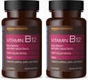 Amazon Elements Vitamin B12 Methylcobalamin 5000 mcg - Normale Energieproduktion und Stoffwechsel, Immunsystemunterstützung - 2 Monate Versorgung, Berry Flavored Lozenges, 65 Count (Pack von 2)