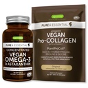 Pure & Essential Collagen Peptide Protéine Poudre & Vegan Omega 3 Bundle, Complete Collagen Boosting Formula & Sustainable Algae Oil 1340mg, par Igennus