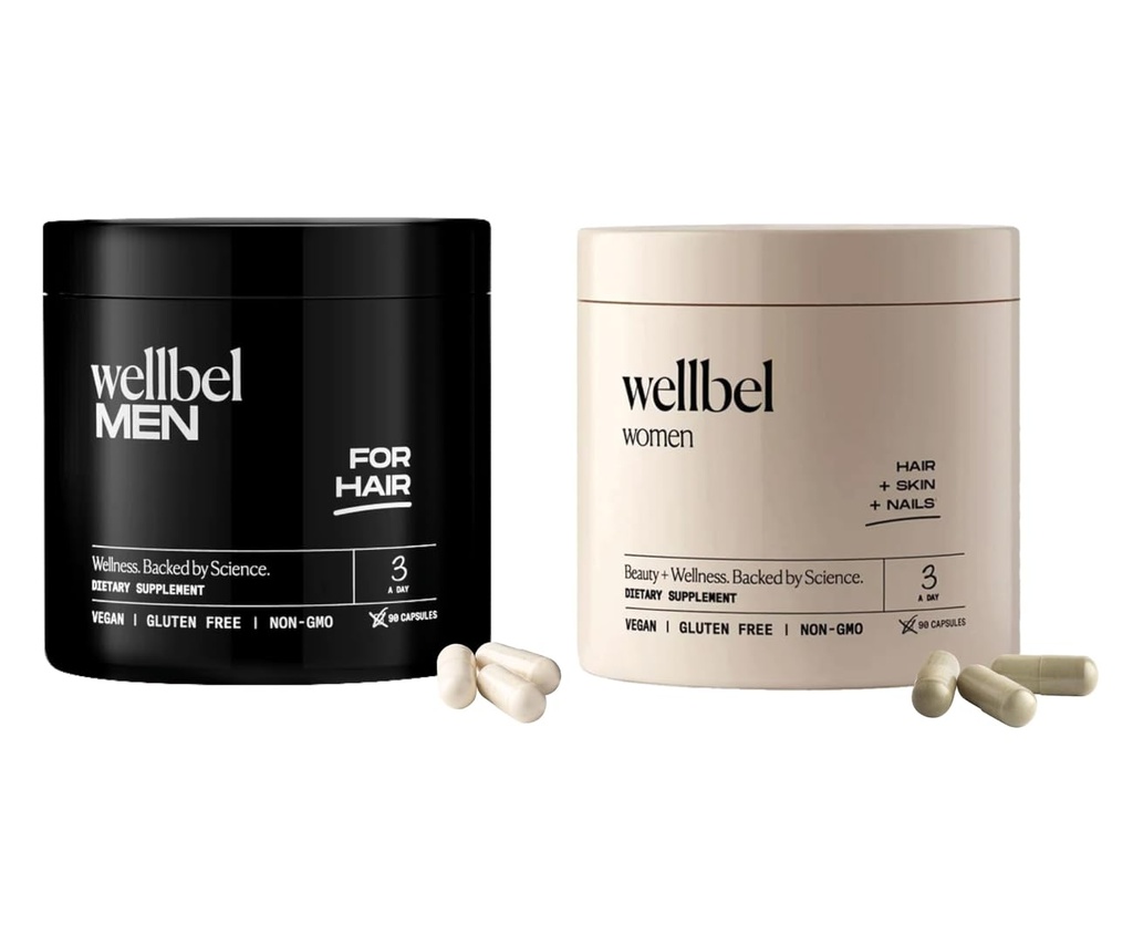 Pack de mélange WELLBEL pour hommes et femmes, supplément propre pour cheveux, peau et ongles, végétalien, sans gluten et sans OGM