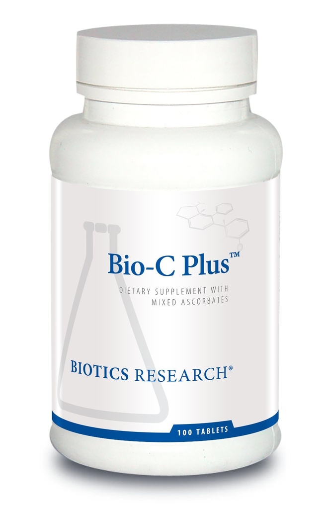 Recherche en biotique Bio C PlusTM Fournit de la vitamine C comme ascorbates minéraux mixtes avec des bioflavonoïdes agrumes, SOD et Catalase, Vitamine C Plus Bioflavonoïdes, Antioxydants Potent, Système immunitaire 100 comprimés