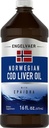 Piping Rock Cod L'huile de foie liquide de 16 fl oz avec l'EPA DHA. Engelvaer Norwegian.