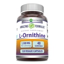 Erstaunliche Formeln L-Ornithine 1500 Mg Pro Servieren Veggie Kapseln Ergänzung | Non-GMO | Gluten Free | Made in USA (120 Count)
