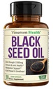 Schwarzes Saatgutöl - Kaltgepresstes Schwarzes Saatgut Öl Kapseln - Bietet Vitamin E & Omega 3 6 9 - Hohe Potenz (1500mg) für Immun- und Gelenkunterstützung, Antioxidantien, Verdauung, Haarhautnägel - Vegan 90 Caps