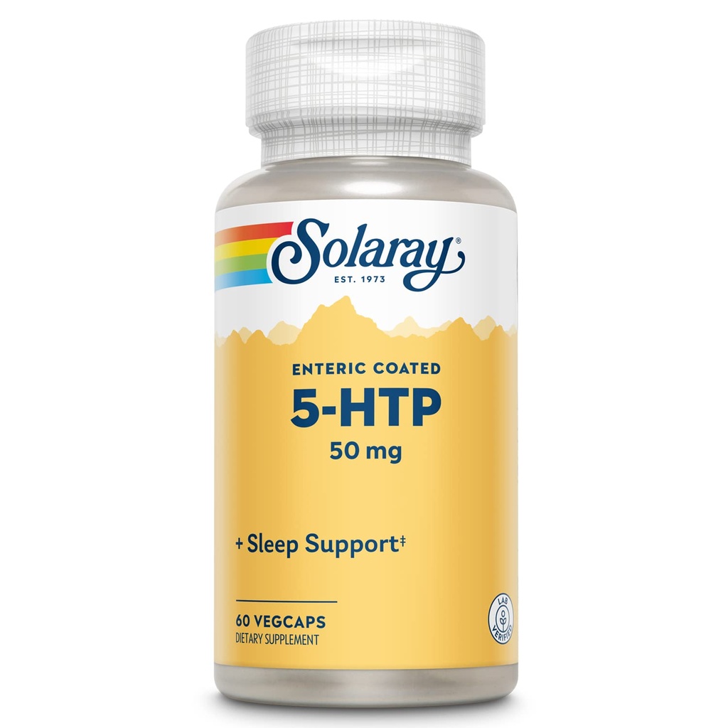 SOLARAY 5-HTP - 60 gélules entériques - 50 mg