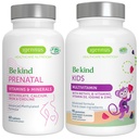 Hohe Absorption Methyliertes Prenatal + Advanced Kids Multivitamin Gummy Vegan Bundle, Clean Label mit Vitamin A, B, C, D3 & E, 60 Tabletten + 90 Berry Flavor Gummis, Seien Sie Kind von Igennus