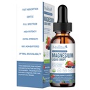 Magnésium Glycinat goutte liquide - Supplément triple absorption pour soutenir les nerfs, le sommeil, le calme, le cœur, les muscles * -Sans sucre avec potassium, L-Theanine, la mousse de mer,Vitamine B,C,D3, K2-1Pack