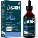 E2H Extrait de Currant Noir Naturel, Graine de Currant Noir pressé à froid - Système immunitaire santé - Absorbant rapide liquide - 2 Fl Oz