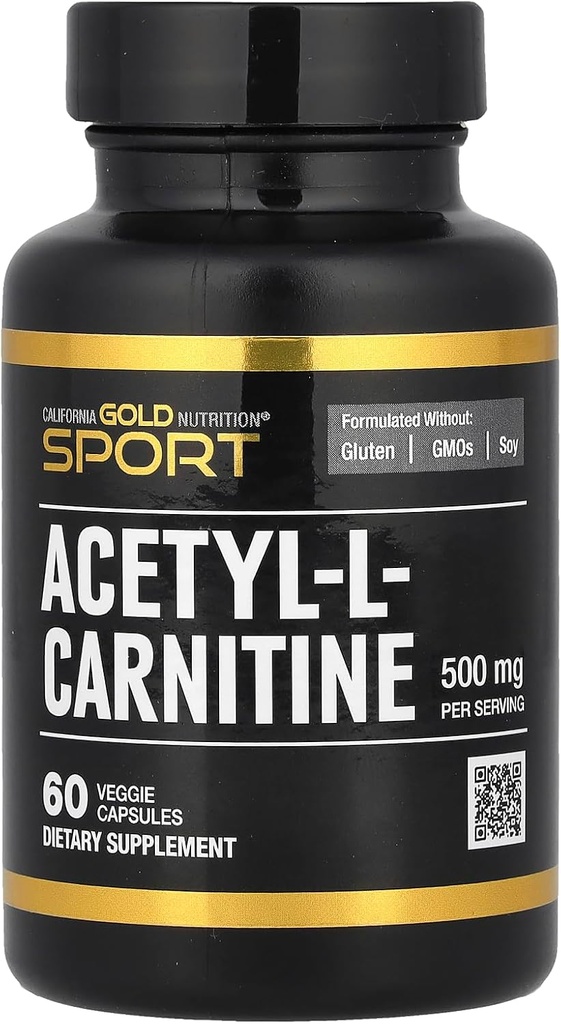 California Gold Nutrition Acetyl-L-Carnitin, 500 mg, 60 Veggie Kapseln