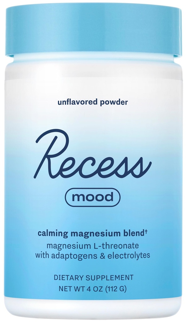 Recess-Mood-Pulver, Berechnen Magnesium L-Threonate-Mischung mit Passionsblume, L-Theanin, Elektrolyte, Magnesium-Beruhigungs-Pulver-Ergänzung - Entflammte 28 Servierwanne