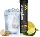 UNBROKEN 9EAA/BCAA Comprimés de récupération (60% FREE-FORM/40% Di- & Tri-Peptides), Supplément Acides Amino pour une récupération plus rapide et moins de douleurs musculaires, post & pré-entraînement pour les hommes et les femmes, 10 Ser., Citron Lime