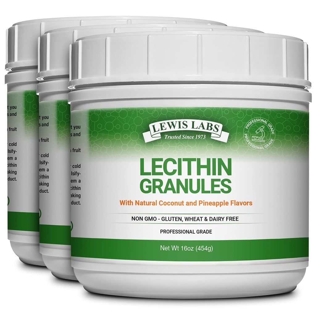 Lecithin Granules Supplement | Natural Soy Lecithin Powder ist eine ausgezeichnete Quelle von Phosphatidyl Choline | Lactation Support, Immunfunktion und Unterstützung Gehirn Gesundheit, 16 oz