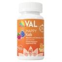 Magnésium VAL pour les enfants de haute absorption Magnésium pour calme, relaxation et focus de Mg Glycinate, Citrate et Taurate de vitamine B6, D & C de D & C de 60 comprimés à croquer