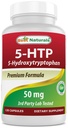 Best Naturals 5-HTP 50 mg 120 Kapseln, 5 HTP Kapseln unterstützt Entspannung und erholsamen Schlaf