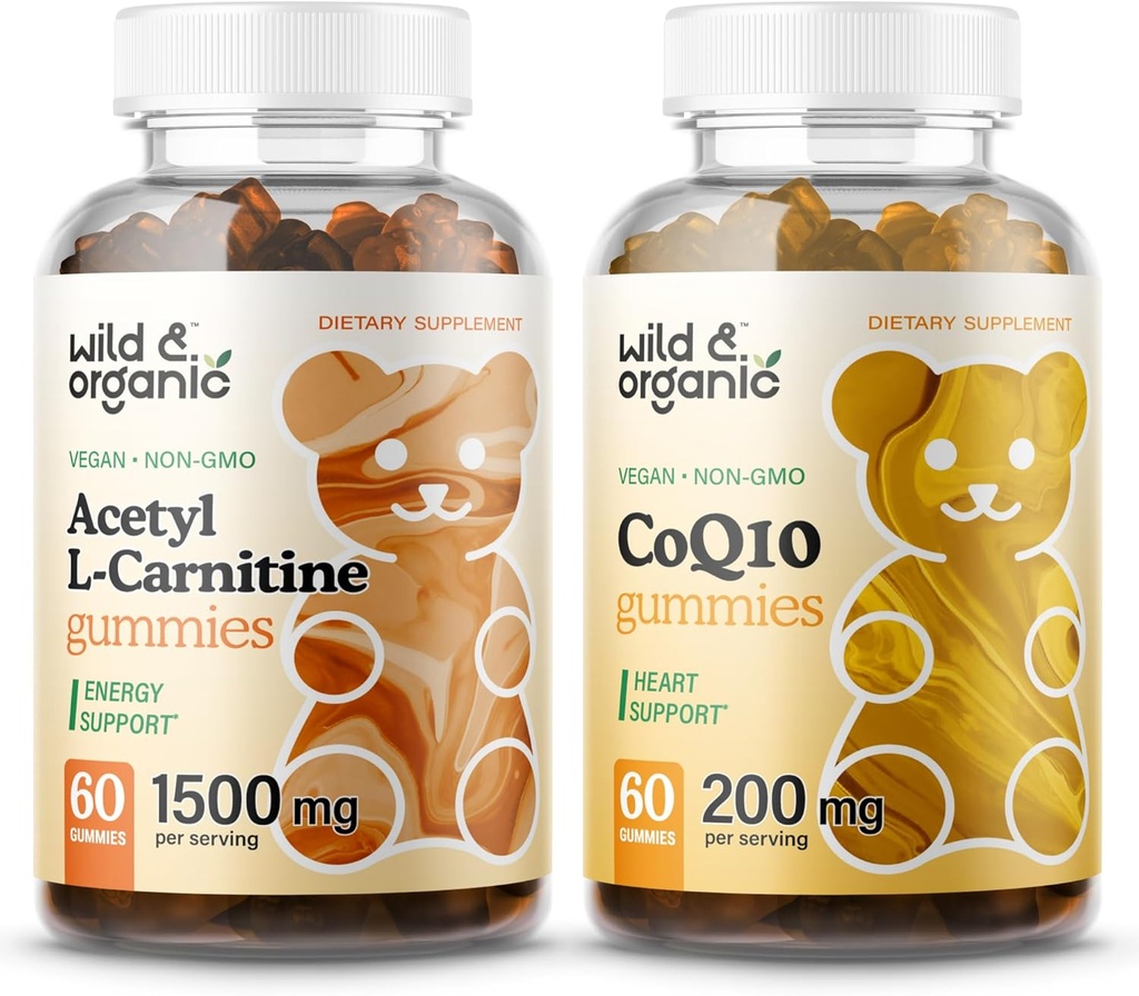Gommies L-Carnitine sauvages et biologiques & CoQ10 Gommies 60 Nombre