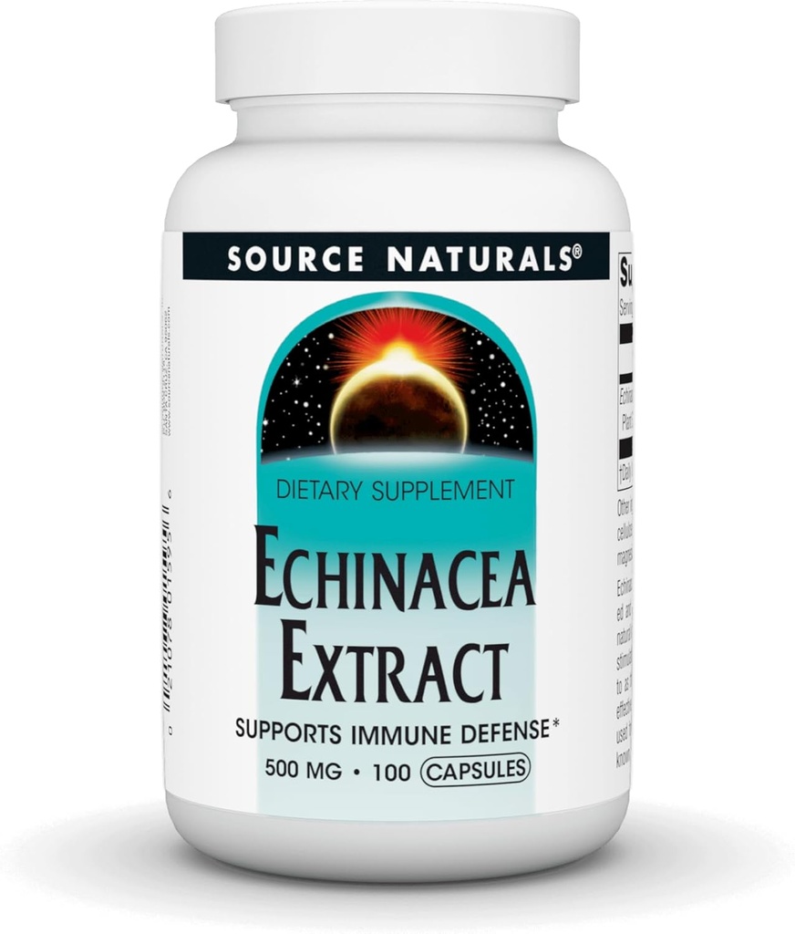 Quelle Naturals Echinacea Root Extract - Unterstützt Immunabwehr* - 500mg - 100 Kapseln