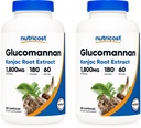 Nutricost Glucomannan 1 800mg par portion, 180 capsules (2 bouteilles)