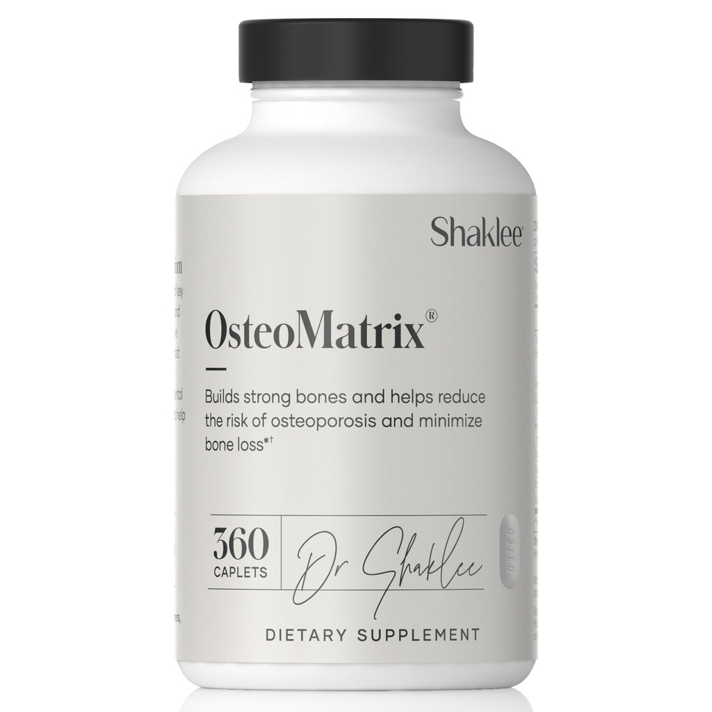 Shaklee OsteoMatrix® - Build & Maintain Strong Bones - 100% DV Calcium & Magnesium - Vitamine D & K - Zink, Mangan - Klinisch getestet für Absorption - 360 Caplets