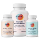 FullWell Fertility Trio de Vitamine Prénatale Citron + DHA & Fertility Booster de Choline, Folate, Omega 3, Coq10, NAC, 26+ nutriments vitaux.