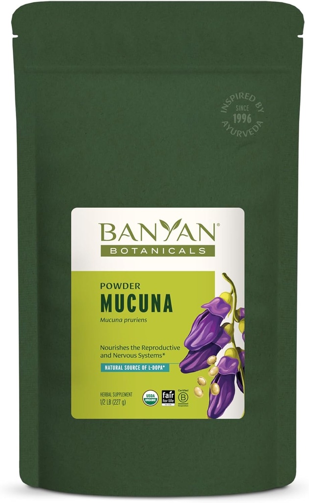 Banyan Botanicals Kapikacchu Powder, 1/2 Pound - USDA Organic - Mucuna pruriens - Natürliche Quelle von L-dopa*