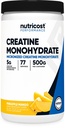 Poudre monohydratée de créatine Nutricost (Pineapple Mango, 500 grammes) - Supplément de créatine micronisé - végétalien, non-OGM, sans gluten