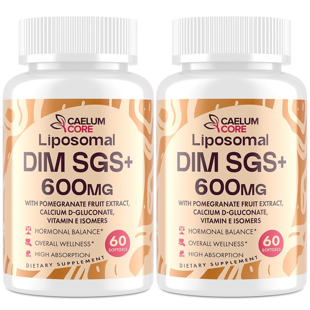 Liposomal DIM SGS-Ergänzung - Hormon-Ergänzung für Damen und Herren, Estrogen-Ergänzungen Enthält Sulforaphane Glucosinolate, Vitamin E, Granatapfelfrucht - Unterstützung Detox und Antioxidans (2 Packung)