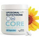 Core Med Science Liposomal Glutathione Setria 500mg Capsules - Physician Developed High Absorption Antioxidant Support for Liver, Skin, & Immune Health - 60 Capsules Non-GMO Made in USA