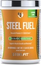 SteelFit Steel Fuel BCAAs Amino Acids Powder for Intra-Workout, um Muskelwachstum und verbesserte Ausdauer zu beschleunigen - 30 Servierungen in Lemon Lime - BCAA ergänzt Pulver für Elektrolyte und Erholung