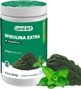 Land Art Bio Spiruline Poudre Extra - Arôme à la menthe - 100% Pure - 75 portions - Superfood - Bon goût et bonne odeur - 10% Chlorophylle Bioactive - Source puissante d'antioxydants