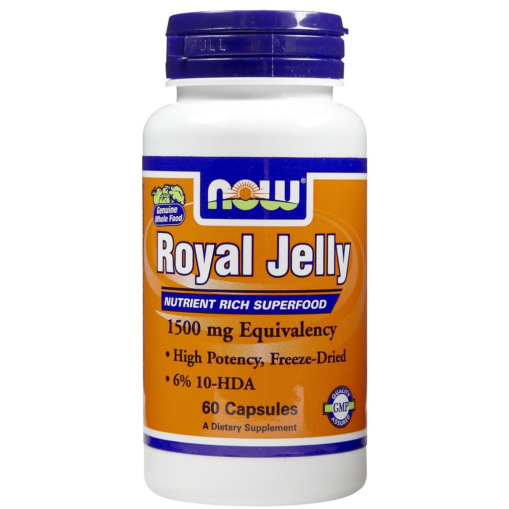 JETZT Lebensmittel Royal Jelly 1500mg 60 Kapseln (Pack von 2)