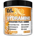 Évlution Nutrition HYDRAMINO Multiplieur d'hydratation complet, Tous les 6 électrolytes, Vitamine C & B, Fluid Boosting Aminos, Eau de coco, Endurance, Récupération, Antioxydants, 30 Servir, Mangue orange