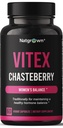 Supplément à la fraise pour les femmes de Vitex 1,000 mg - Agnus Castus Chaste Tree Vitex Berry Capsules d'extrait de fruits - 60 Ct