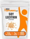 BulkSupplements.com Poudre de lécithine de soja - supplément de lécithine, supplément nutritionnel, grade alimentaire - sans gluten, 1,2 g par portion, 1kg (2,2 lb) (paquet de 1)