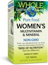 Facteurs naturels Multivitamines et minéraux de la terre et de la mer, complément alimentaire entier, végétalien, 120 comprimés