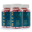 WEEM Peau et ongles Gommies - Supports Cheveux sains - Vitamines de biotine végétalienne pour les femmes et les hommes soutient la croissance des cheveux plus rapide, ongles plus forts, peau saine, force supplémentaire (3)