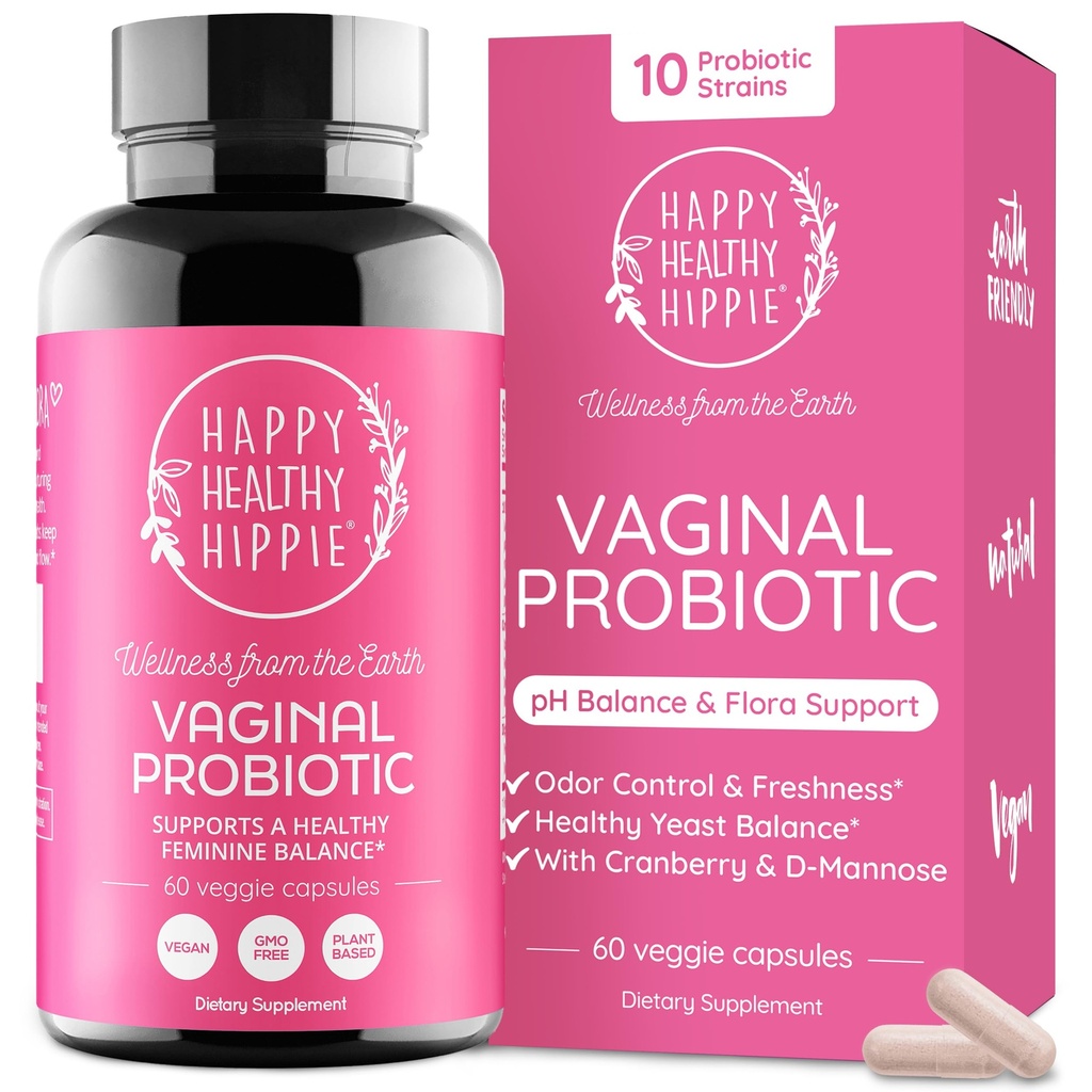 Vaginal Probiotics für Frauen - ph Balance für Frauen | 10B CFU - 10 Strains | Cranberry & D-Mannose | BV, Hefe, Flora & Odor Control | Urinary, Gut & Digestive Health Support Pillen, 60 Ct