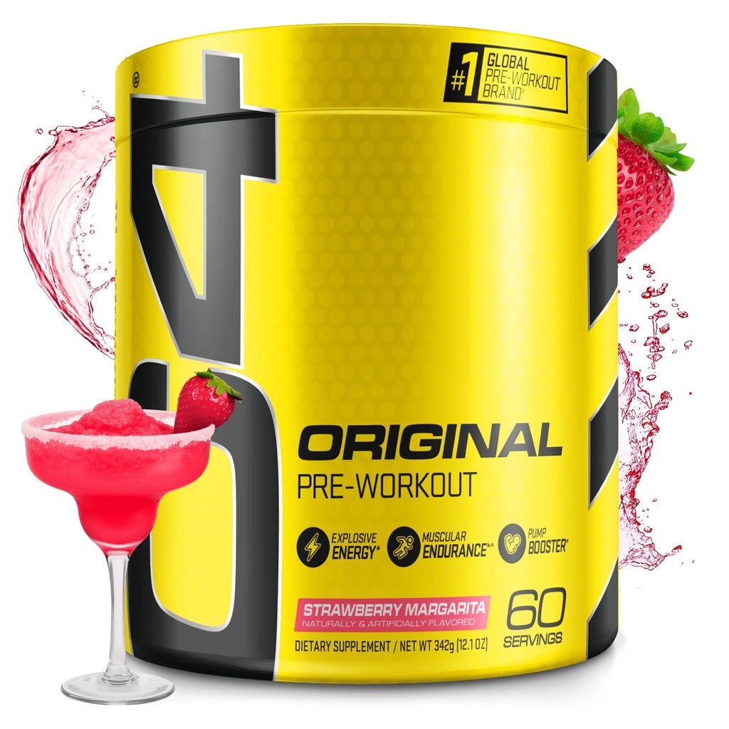 Cellucor C4 Original Pre Workout Pulver Erdbeere Margarita | Vitamin C für Immununterstützung | Sugar Free Preworkout Energy for Men & Women | 150mg Caffeine + Beta Alanine + Creatine | 60 Servierungen