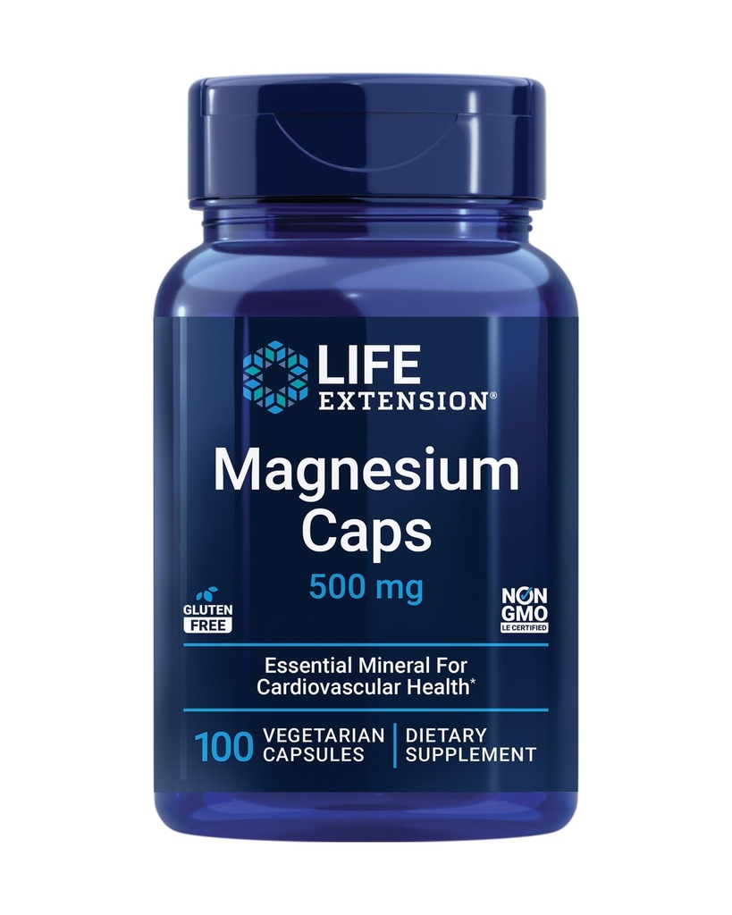 Durée de vie DHEA 25mg et Magnésium 500mg Capsules - 100 Comptez chaque
