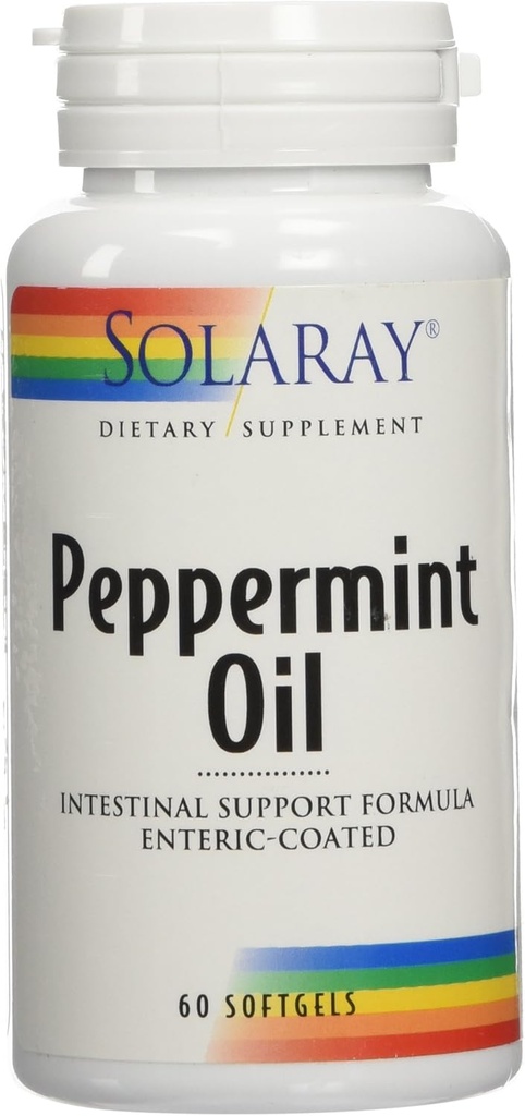 Solaray - Huile de menthe poivrée, 60 softgels