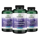 Swanson Triple Magnesium Complex - Mineralische Ergänzung - Natürliche Unterstützung - Mit Citrat, Oxid & Aspartate - (300 Kapseln, 400mg jedes, 3 Packung)