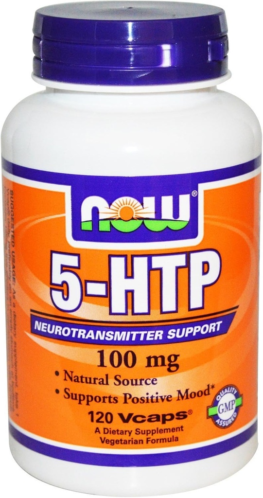 Jetzt Lebensmittel, 5-HTP 100 mg Vegetarisch, 240 Kapseln (120 x 2 Pk)