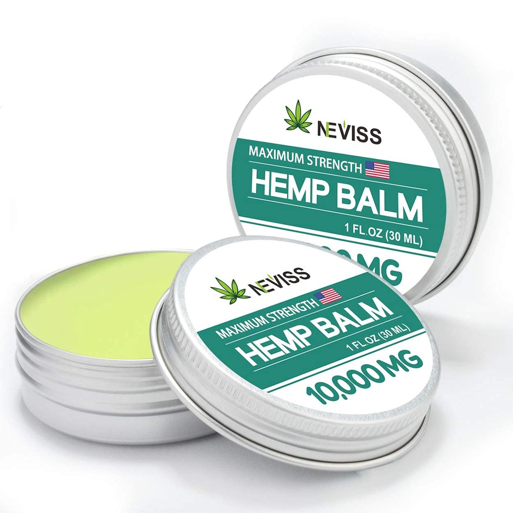NEVISS (2 Pack) Baume à chanvre biologique 10000 MG - 2 Fl Oz