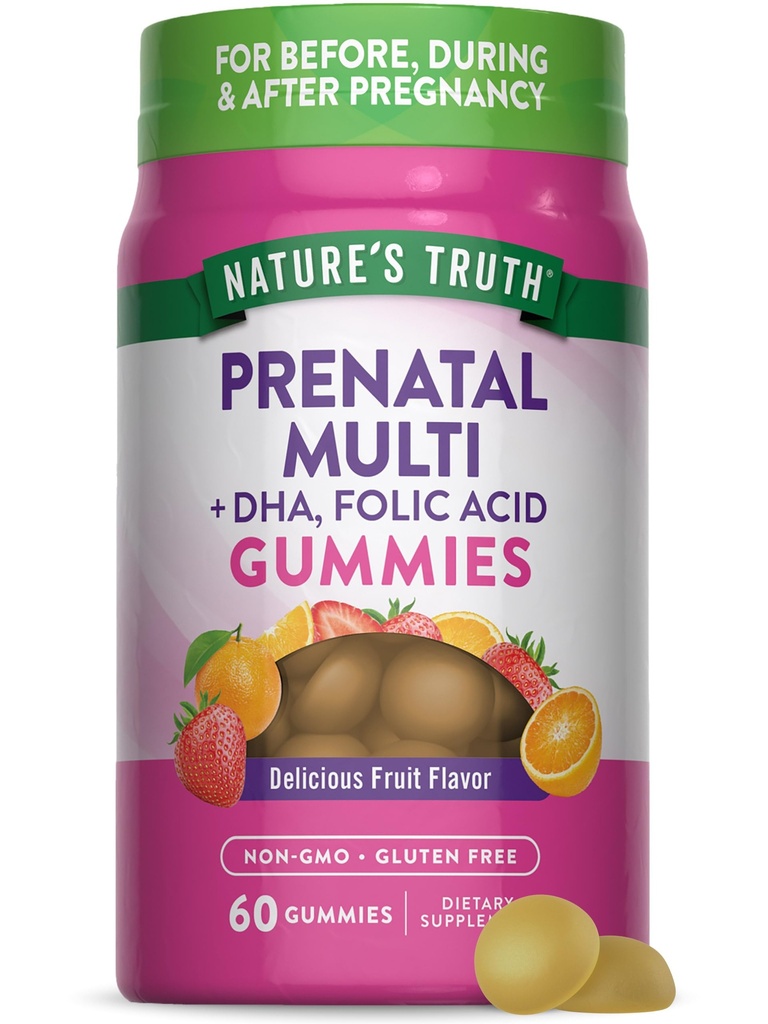 La vérité de la nature Multivitamine prénatale Gummies avec le DHA et l'acide folique
