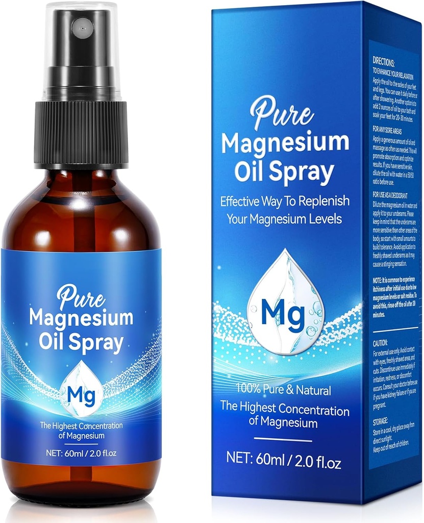Generisches Magnesiumöl-Spray, reines Magnesiumöl-Spray für Feet, Nourish Skin und fördern Schlaf, topisches Magnesiumöl 2 Fl.Oz